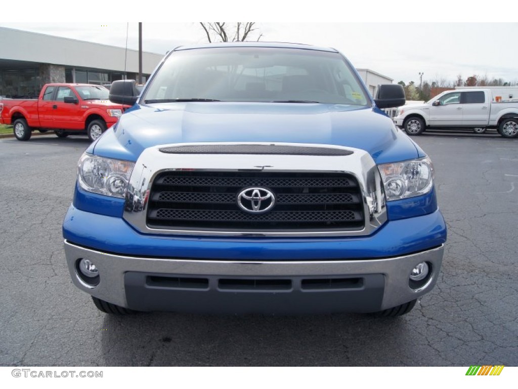 2008 Tundra TRD CrewMax 4x4 - Blue Streak Metallic / Beige photo #7