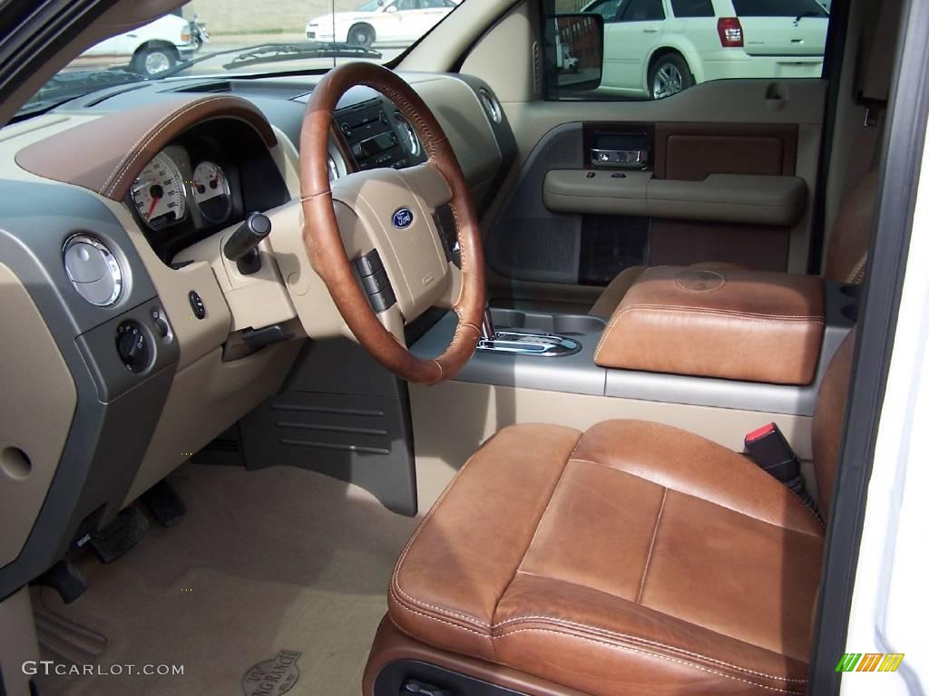 2006 F150 King Ranch SuperCrew - Oxford White / Castano Brown Leather photo #7