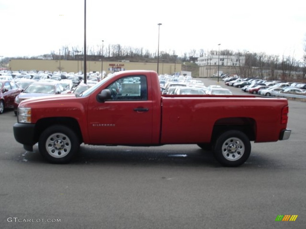 2012 Silverado 1500 Work Truck Regular Cab - Victory Red / Dark Titanium photo #5