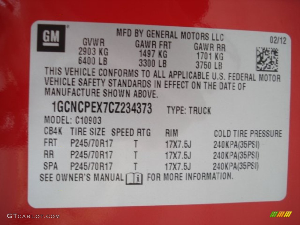 2012 Silverado 1500 Work Truck Regular Cab - Victory Red / Dark Titanium photo #20