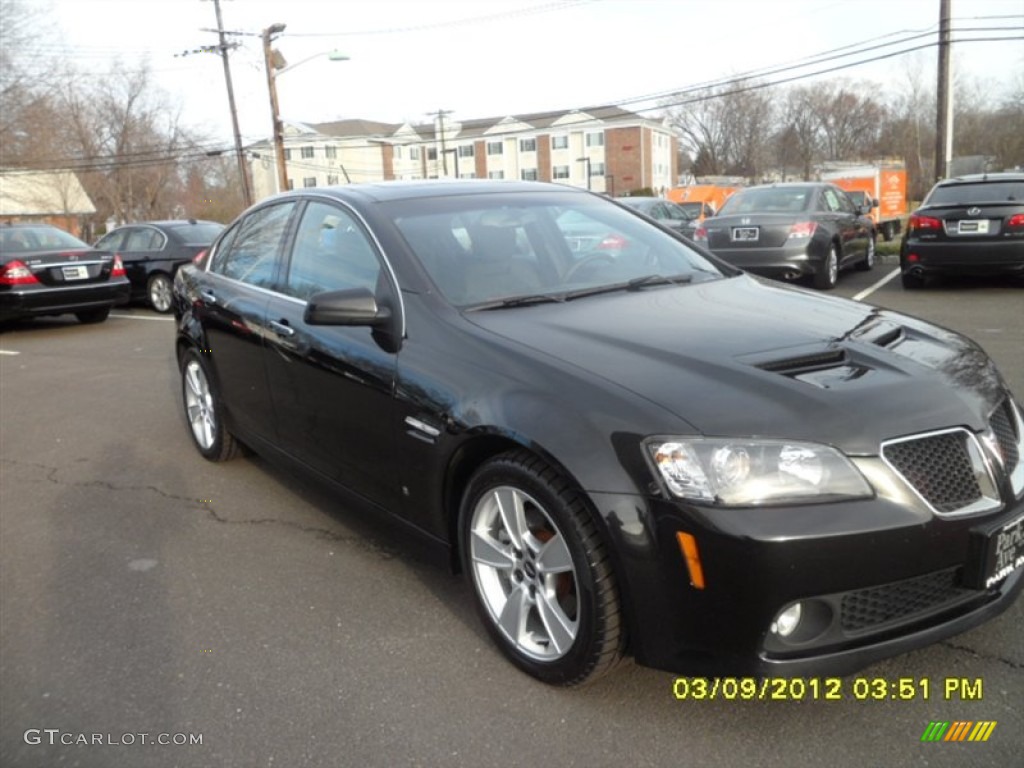 2009 G8 GT - Panther Black / Onyx/Red photo #4