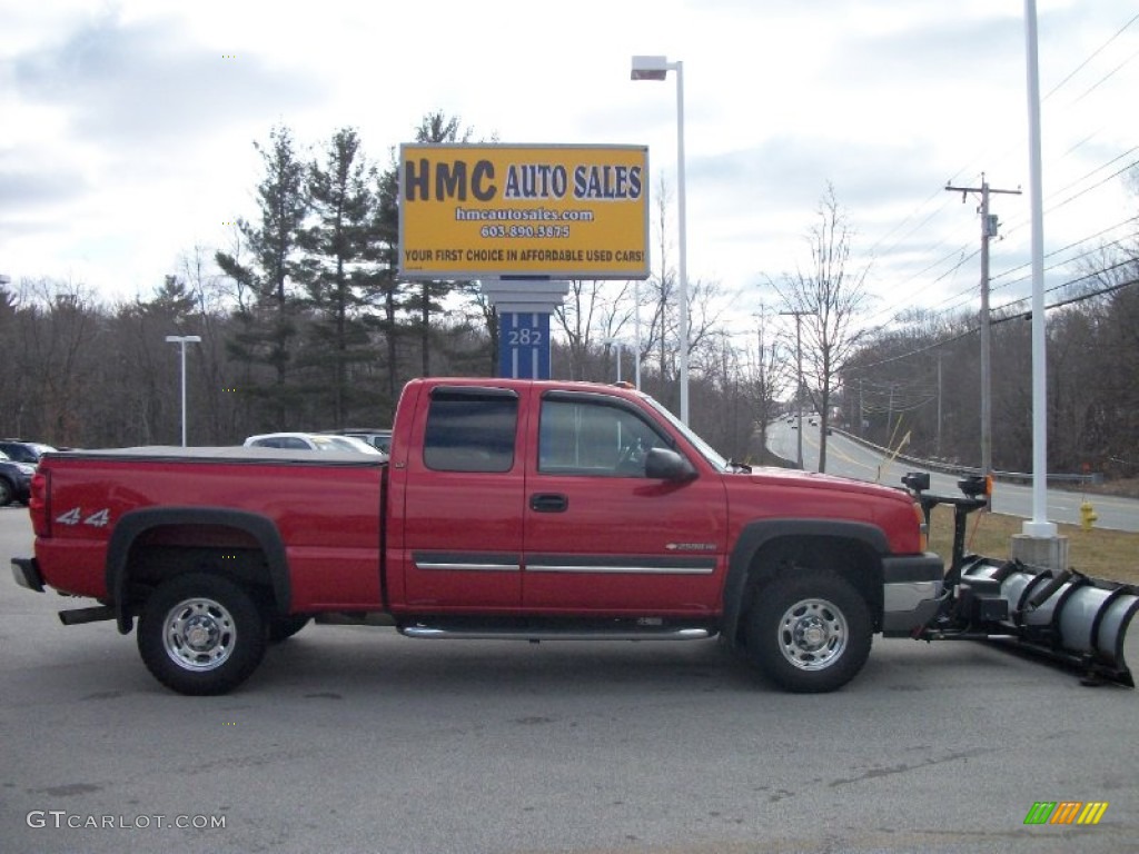 2003 Silverado 2500HD LT Extended Cab 4x4 - Victory Red / Dark Charcoal photo #1