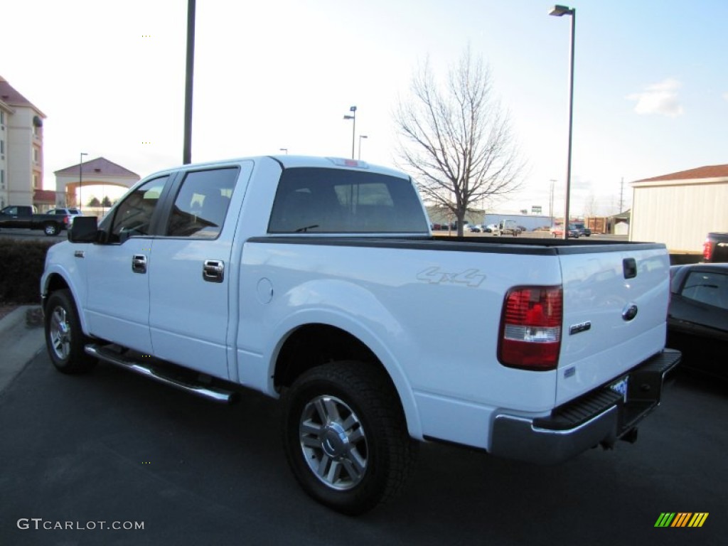 2006 F150 Lariat SuperCrew 4x4 - Oxford White / Tan photo #5