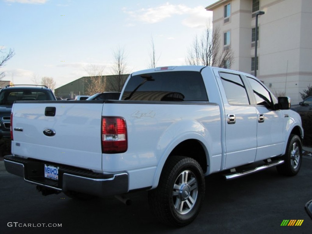 2006 F150 Lariat SuperCrew 4x4 - Oxford White / Tan photo #7