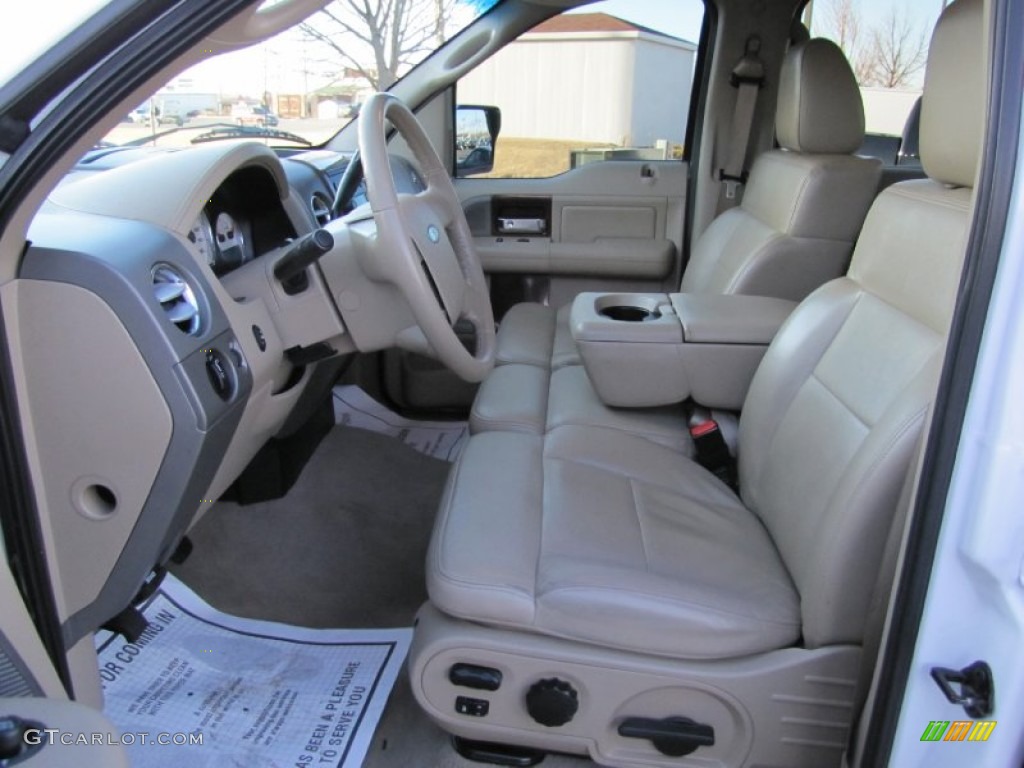 2006 F150 Lariat SuperCrew 4x4 - Oxford White / Tan photo #8