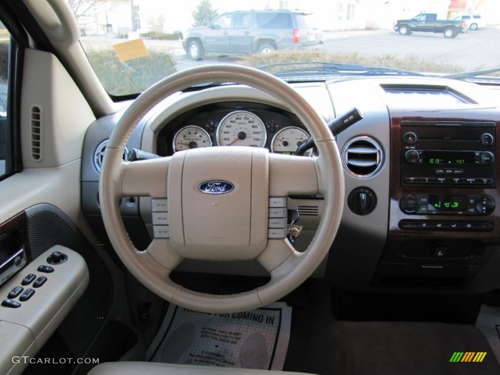 2006 F150 Lariat SuperCrew 4x4 - Oxford White / Tan photo #9