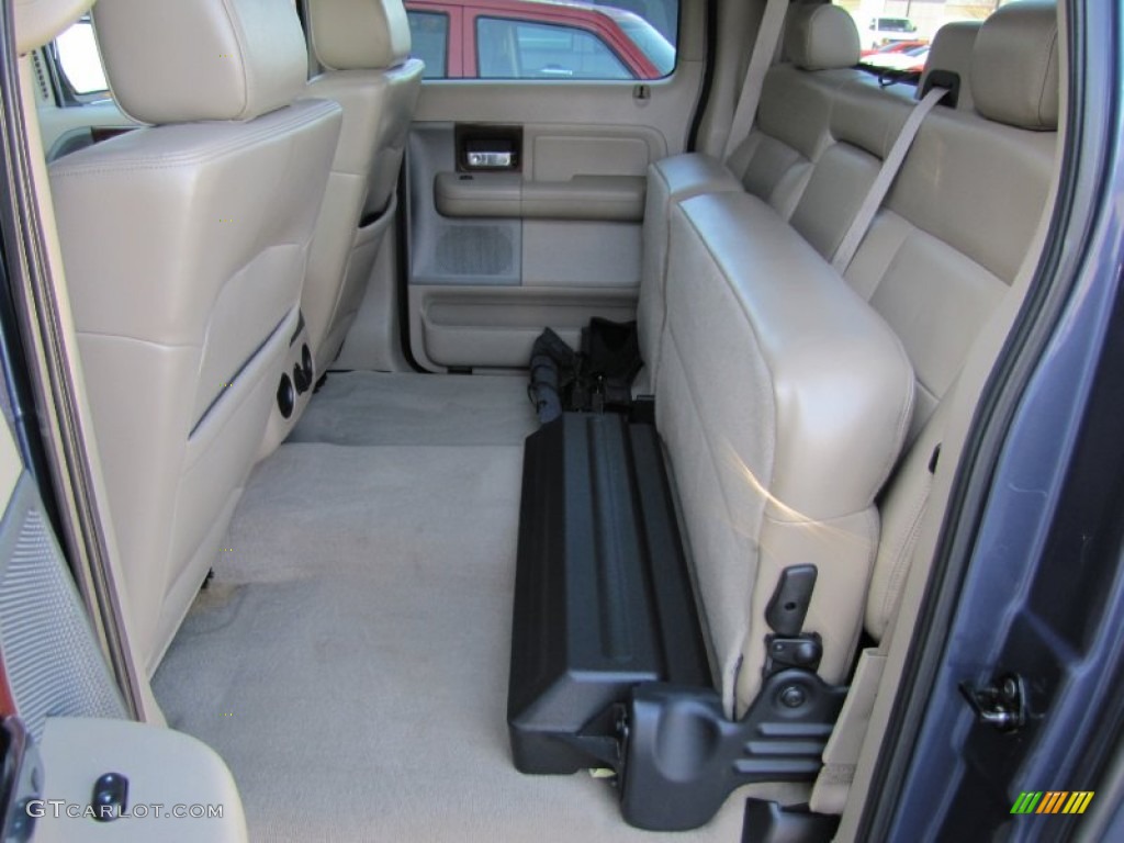2005 F150 Lariat SuperCrew 4x4 - Medium Wedgewood Blue Metallic / Tan photo #30