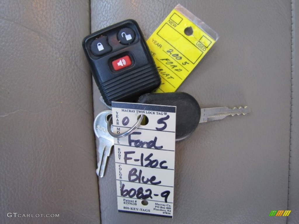 2005 F150 Lariat SuperCrew 4x4 - Medium Wedgewood Blue Metallic / Tan photo #34