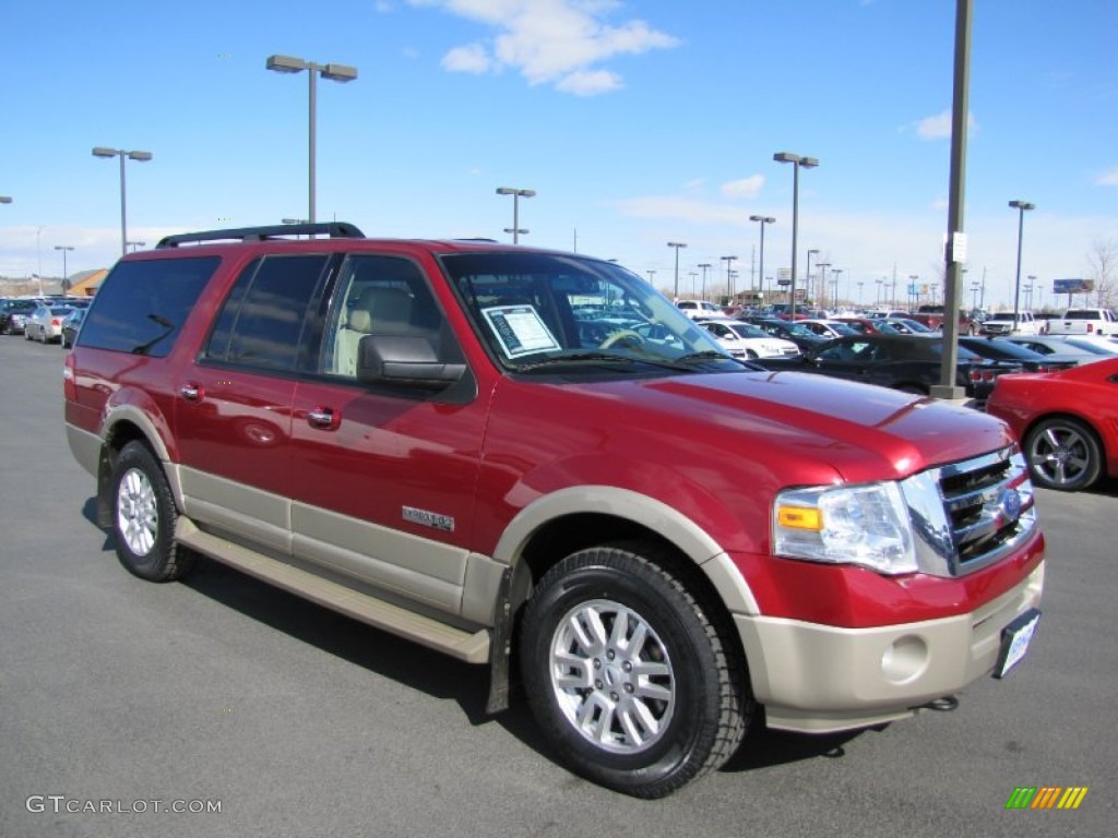 2008 Expedition EL Eddie Bauer 4x4 - Redfire Metallic / Camel photo #1