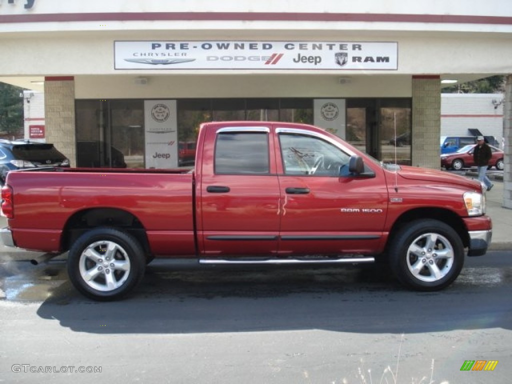 2007 Ram 1500 SLT Quad Cab 4x4 - Inferno Red Crystal Pearl / Medium Slate Gray photo #1