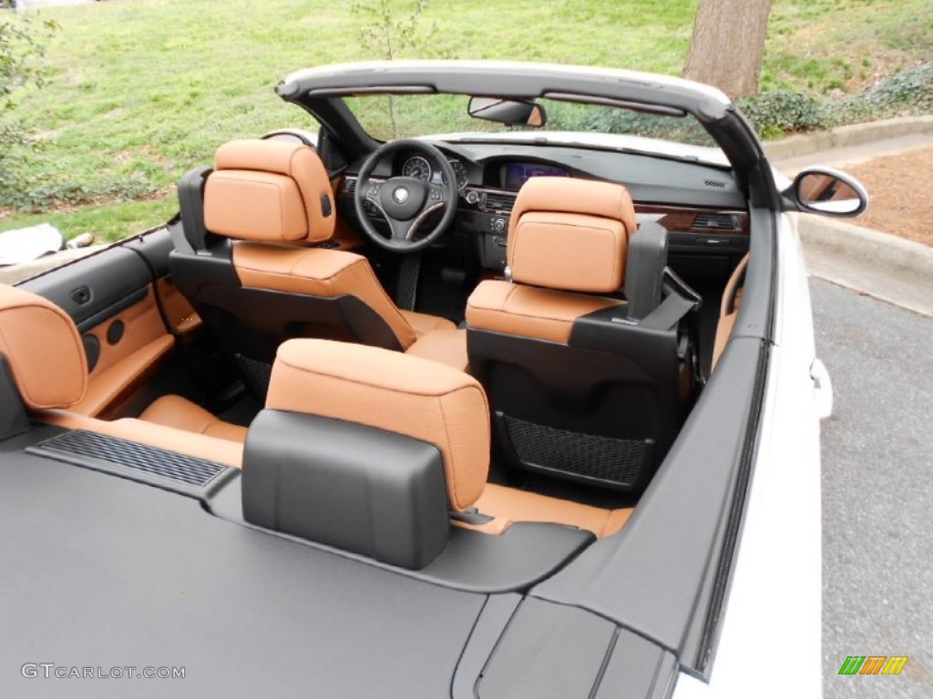 Saddle Brown Dakota Leather Interior 2009 BMW 3 Series 328i Convertible Photo #62166193