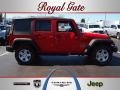 2012 Flame Red Jeep Wrangler Unlimited Sport S 4x4  photo #1