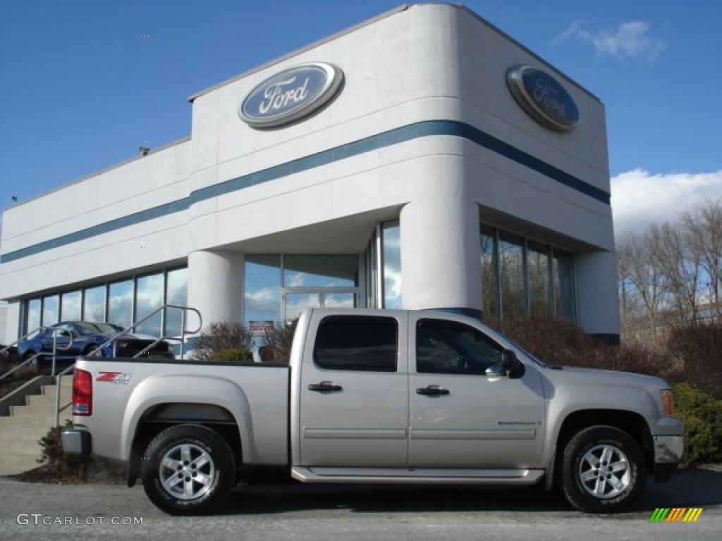 2008 Sierra 1500 SLE Crew Cab 4x4 - Silver Birch Metallic / Ebony photo #1