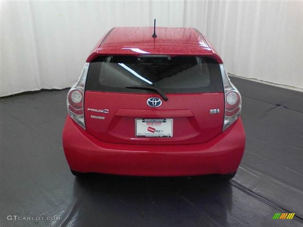 2012 Prius c Hybrid Two - Absolutely Red / Light Blue Gray/Black photo #3
