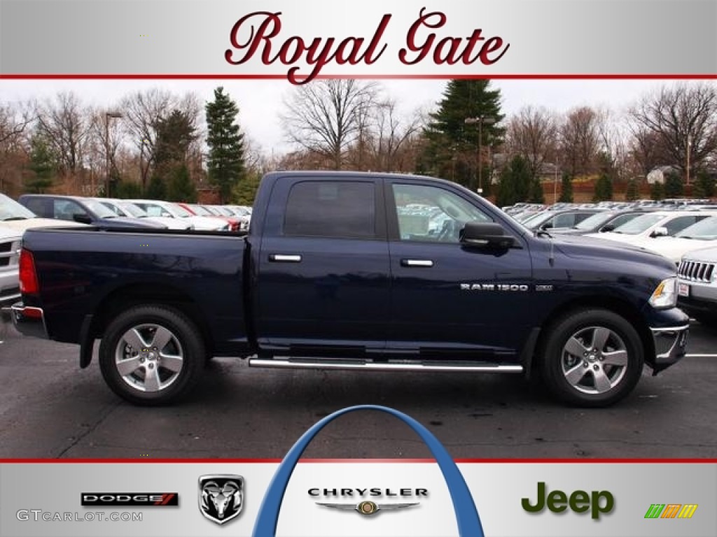 2012 Ram 1500 Big Horn Crew Cab 4x4 - True Blue Pearl / Dark Slate Gray/Medium Graystone photo #1