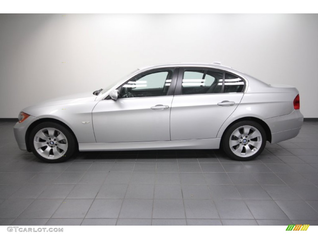 2008 3 Series 335xi Sedan - Titanium Silver Metallic / Black photo #2