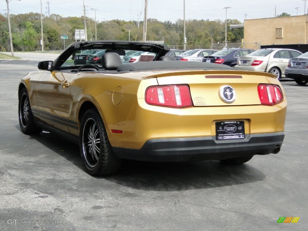 2010 Mustang V6 Premium Convertible - Sunset Gold Metallic / Charcoal Black photo #8
