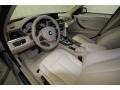 2012 BMW 3 Series Oyster/Dark Oyster Interior Front Seat Photo