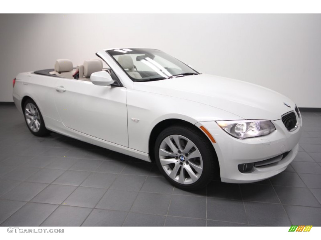 2012 3 Series 328i Convertible - Mineral White Metallic / Oyster/Black photo #1