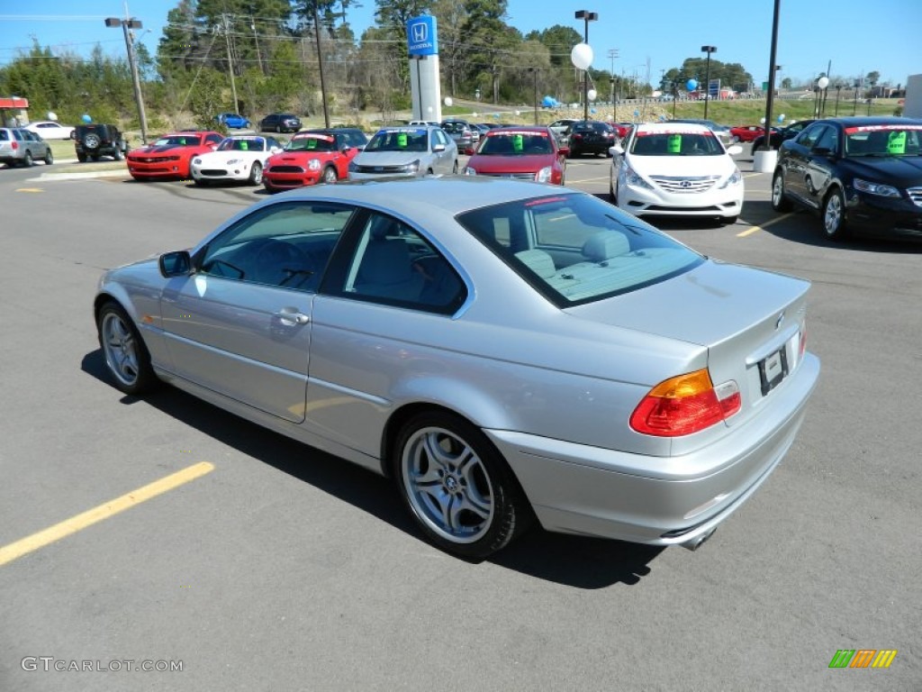 2001 3 Series 330i Coupe - Titanium Silver Metallic / Grey photo #3