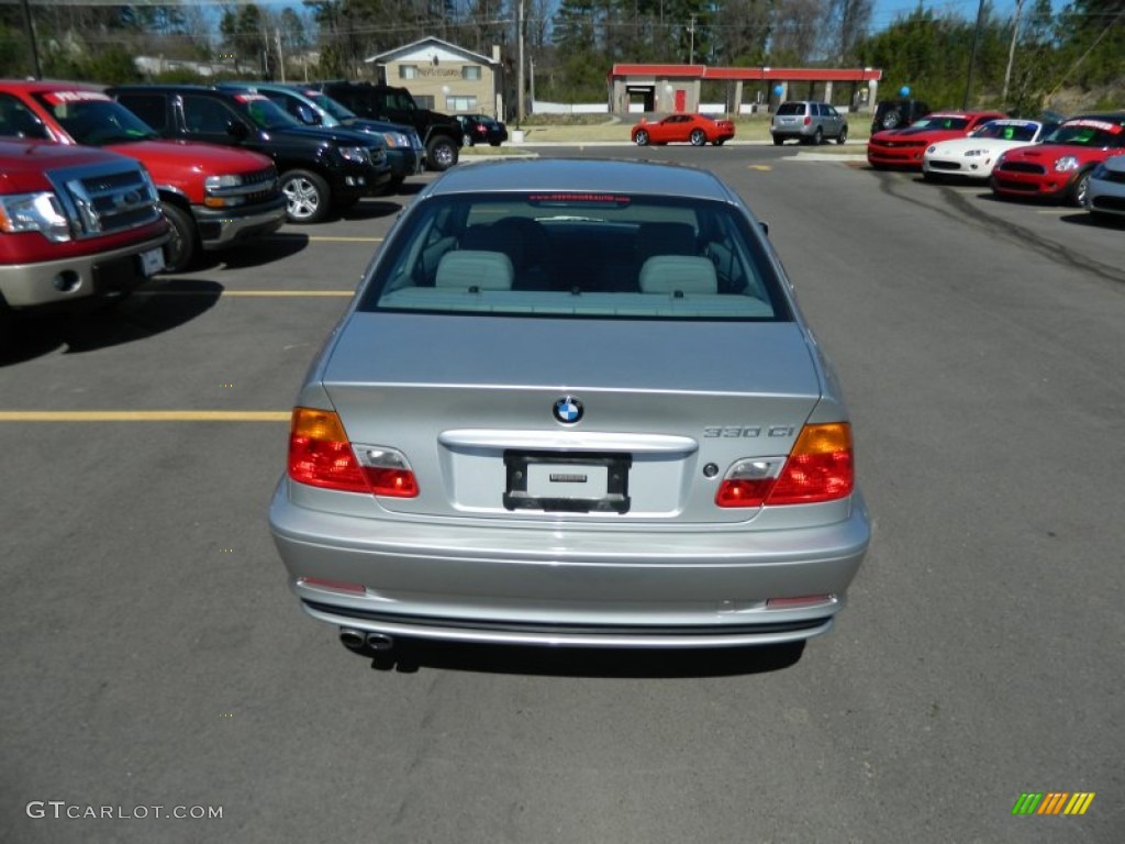 2001 3 Series 330i Coupe - Titanium Silver Metallic / Grey photo #4