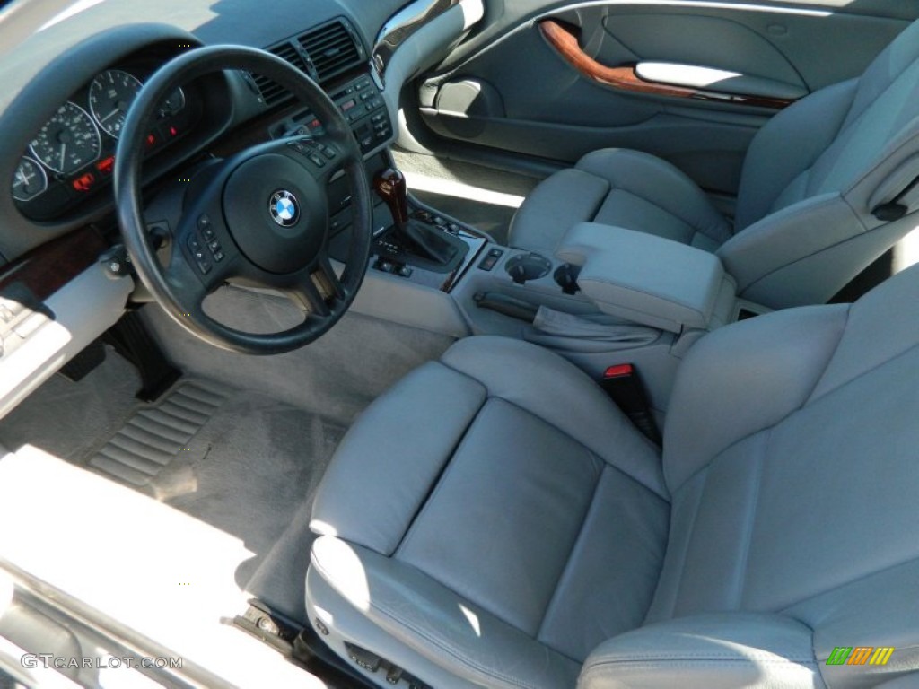 2001 3 Series 330i Coupe - Titanium Silver Metallic / Grey photo #11
