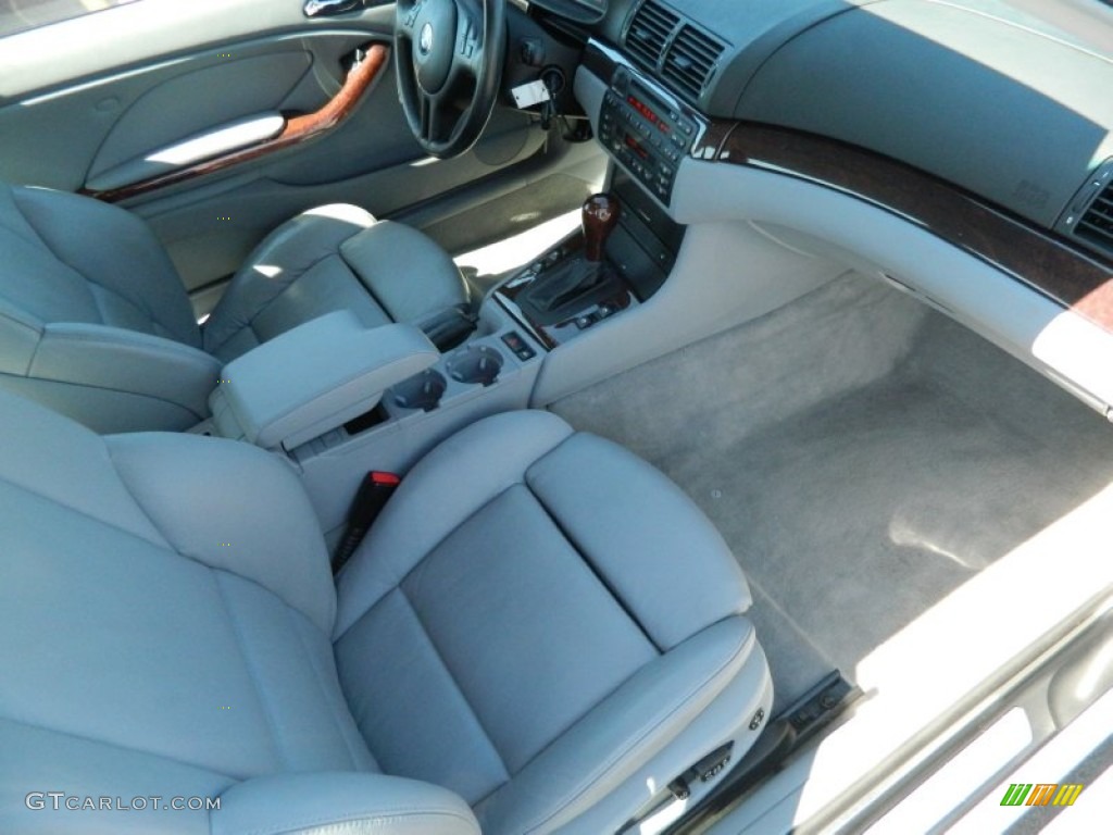 2001 3 Series 330i Coupe - Titanium Silver Metallic / Grey photo #14