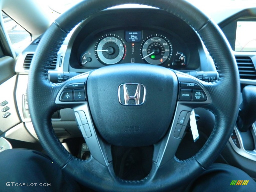 2011 Honda Odyssey Touring Gray Steering Wheel Photo #62176240