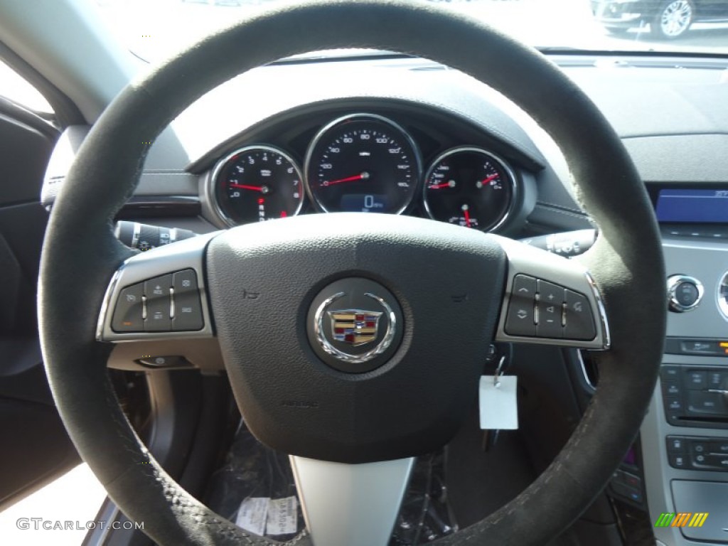 2012 Cadillac CTS 4 3.0 AWD Sedan Ebony/Ebony Steering Wheel Photo #62176834