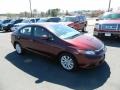 2012 Crimson Pearl Honda Civic EX-L Sedan  photo #7