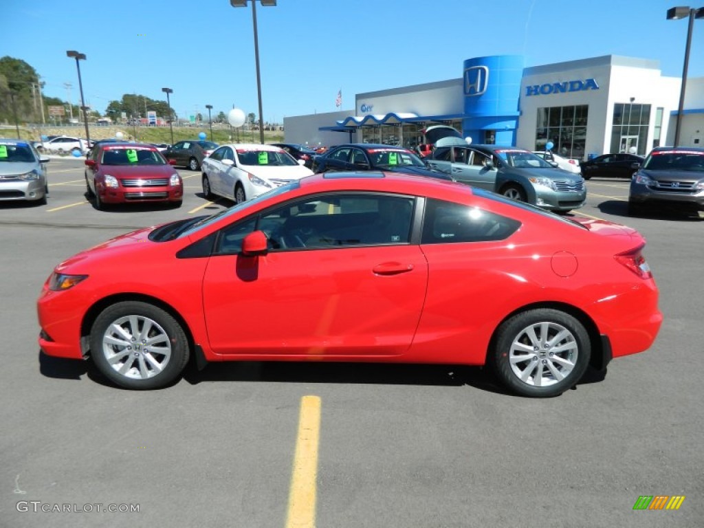 Rallye Red 2012 Honda Civic EX Coupe Exterior Photo #62178331