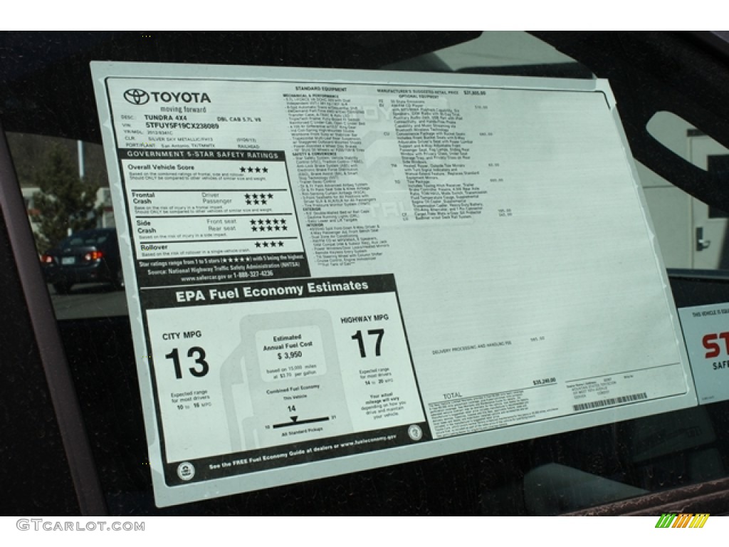 2012 Tundra Double Cab 4x4 - Silver Sky Metallic / Graphite photo #15