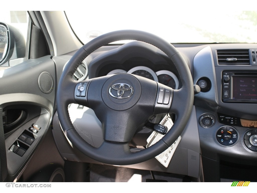 2012 Toyota RAV4 V6 Limited 4WD Ash Steering Wheel Photo #62181280