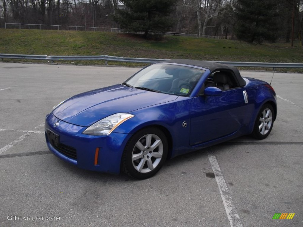 2004 350Z Touring Roadster - Daytona Blue Metallic / Frost photo #1