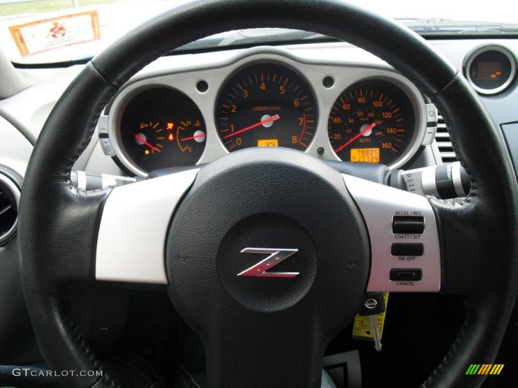 2004 Nissan 350Z Touring Roadster Frost Steering Wheel Photo #62182882