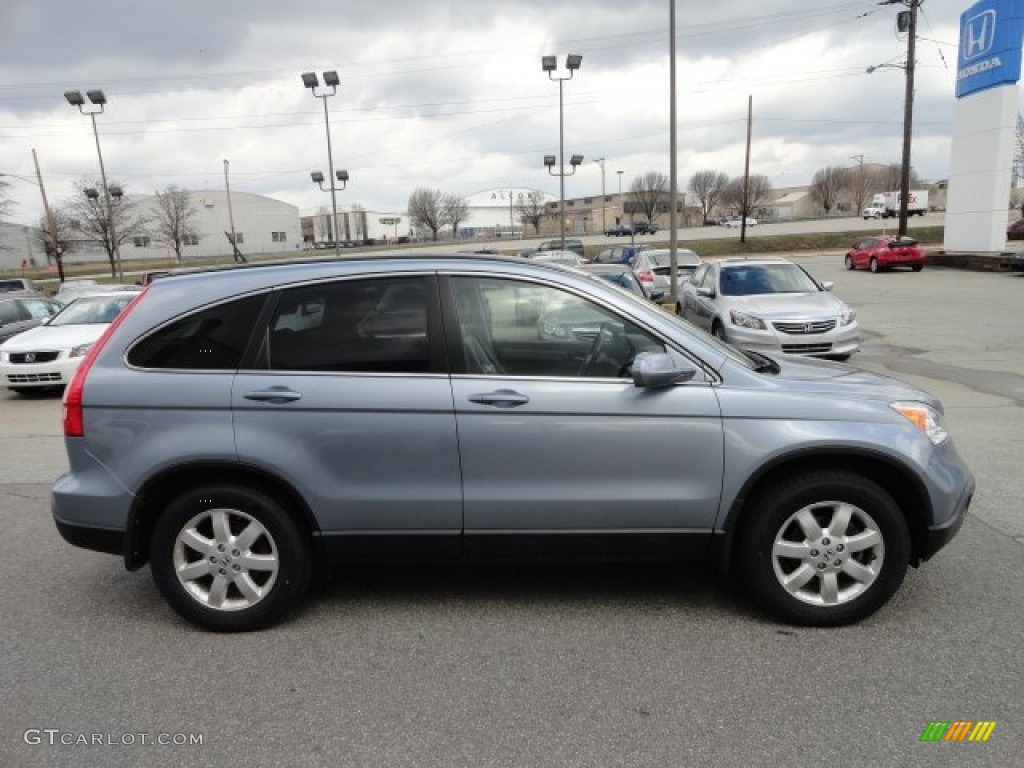 2008 CR-V EX-L 4WD - Glacier Blue Metallic / Gray photo #6