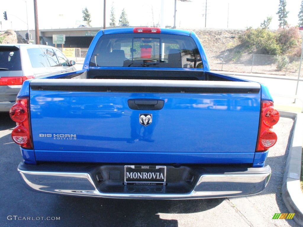 2007 Ram 1500 Big Horn Edition Quad Cab - Electric Blue Pearl / Medium Slate Gray photo #8