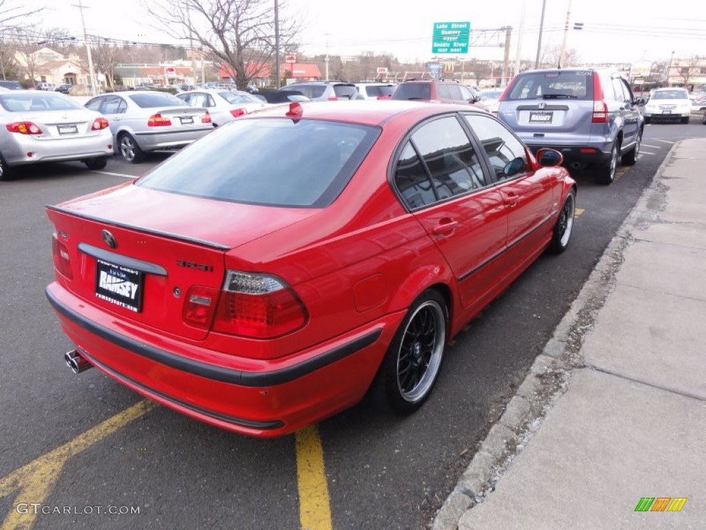 1999 3 Series 323i Sedan - Bright Red / Black photo #7