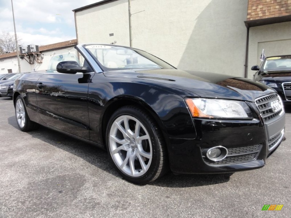 Brilliant Black 2011 Audi A5 2.0T Convertible Exterior Photo #62187085