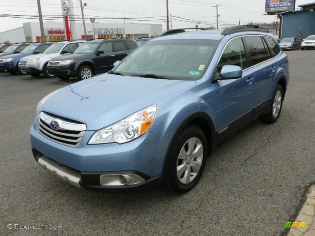 2010 Outback 2.5i Limited Wagon - Sky Blue Metallic / Off Black photo #7