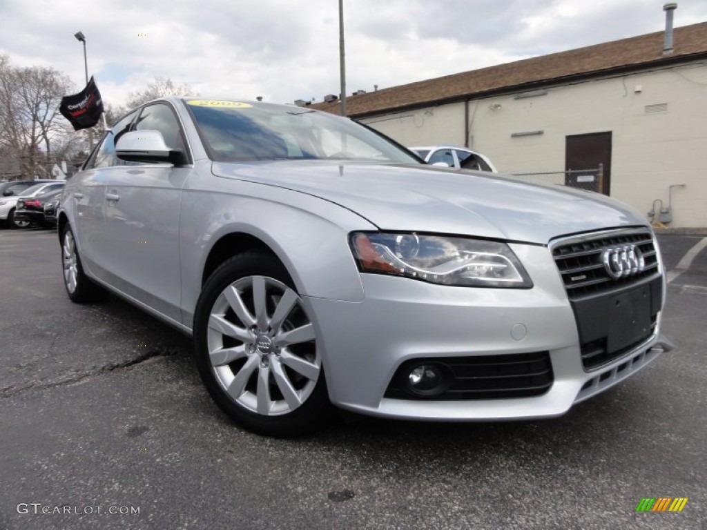 Ice Silver Metallic 2009 Audi A4 2.0T Premium quattro Sedan Exterior Photo #62187304