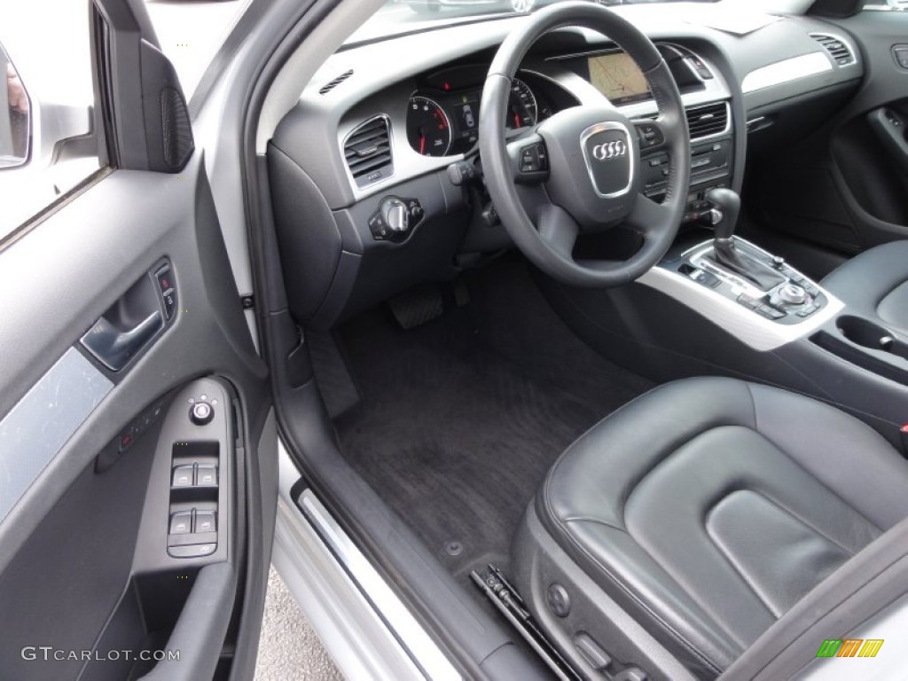 Black Interior 2009 Audi A4 2.0T Premium quattro Sedan Photo #62187385