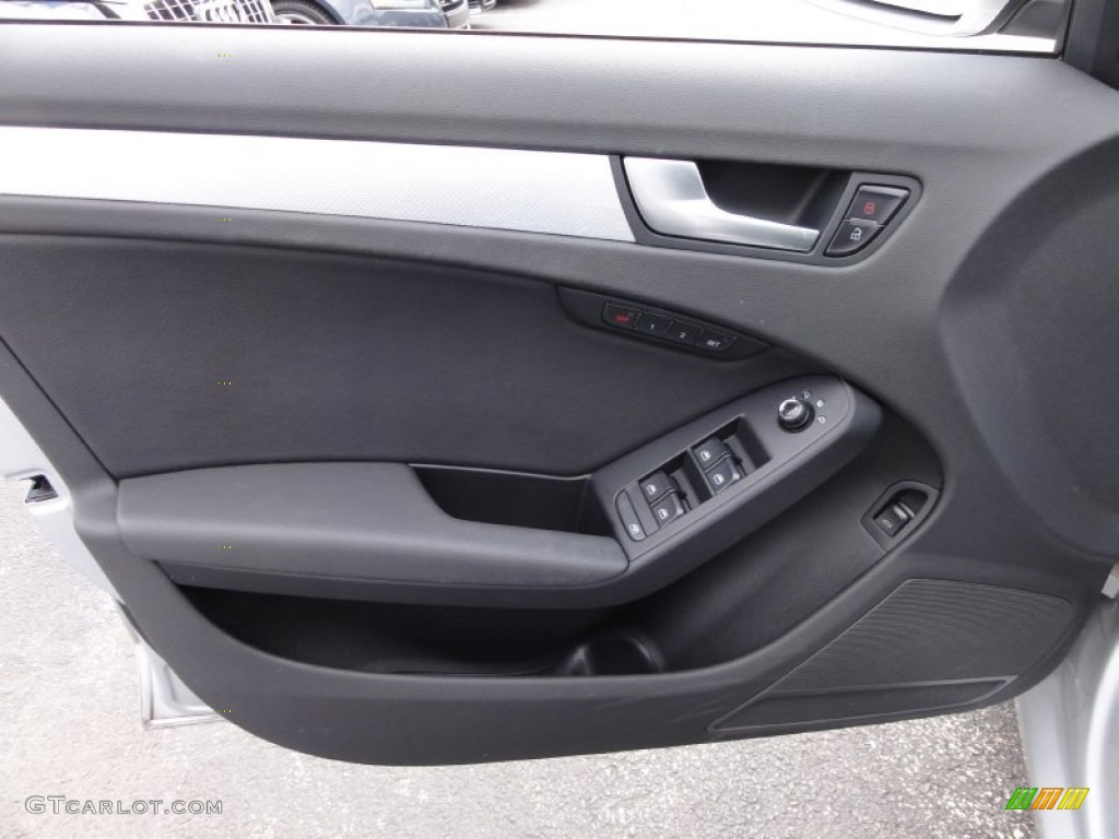 2009 Audi A4 2.0T Premium quattro Sedan Black Door Panel Photo #62187391