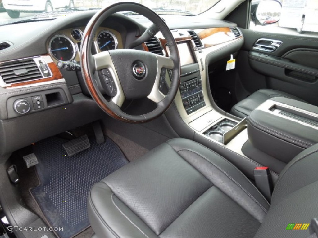 Ebony/Ebony Interior 2012 Cadillac Escalade Platinum AWD Photo #62188776