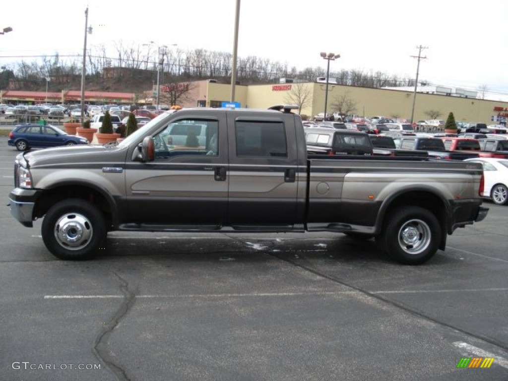 2005 F350 Super Duty Lariat Crew Cab 4x4 Dually - Dark Stone Metallic / Tan photo #5