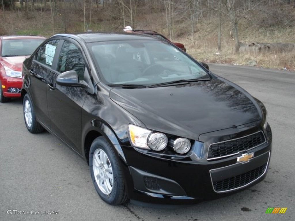 2012 Sonic LS Sedan - Black / Jet Black/Dark Titanium photo #2