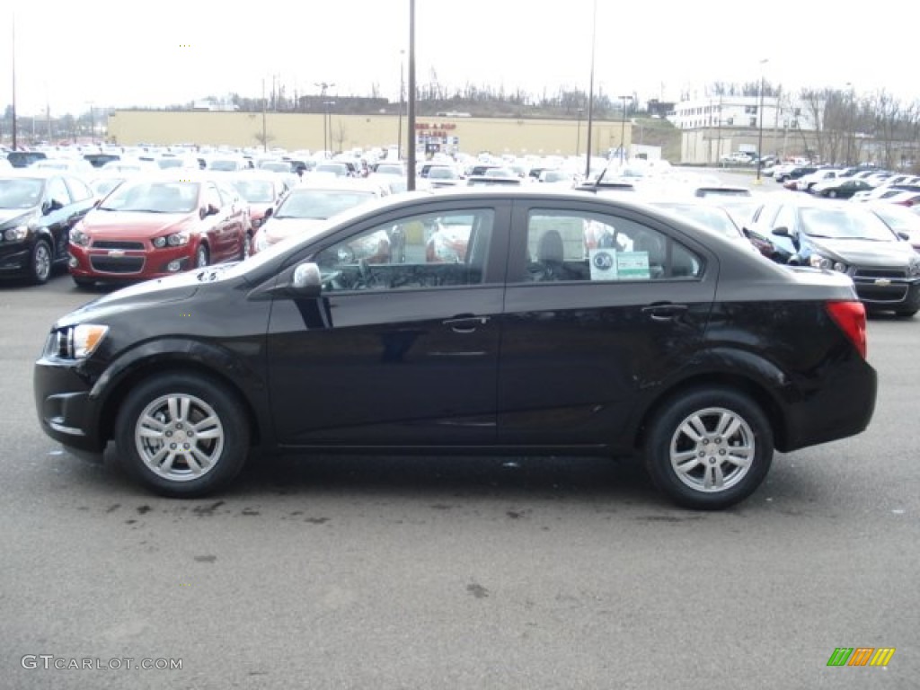 2012 Sonic LS Sedan - Black / Jet Black/Dark Titanium photo #5