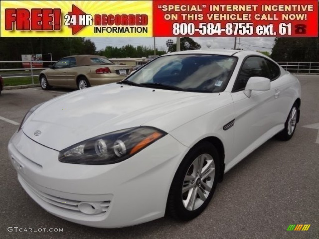 2007 Tiburon GS - Captiva White / Black photo #1