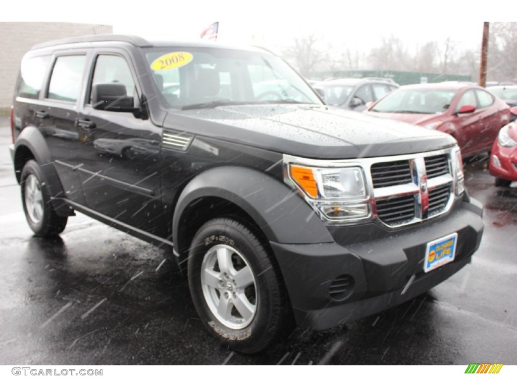 2008 Nitro SXT 4x4 - Brilliant Black Crystal Pearl / Dark Slate Gray/Light Slate Gray photo #15