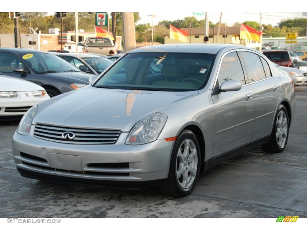 2003 G 35 Sedan - Brilliant Silver Metallic / Willow photo #2